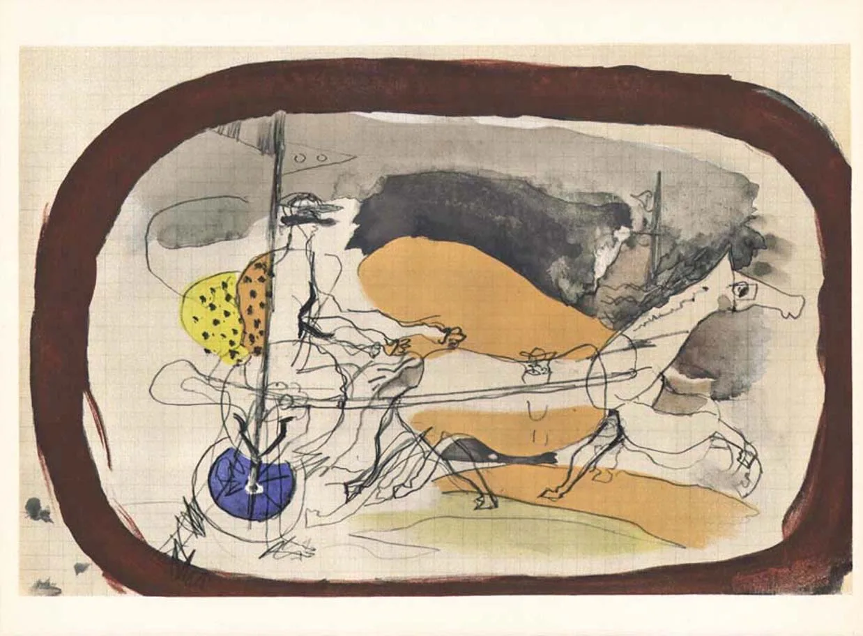 Braque Horse in brown, V31-H12, Verve Revue 1955