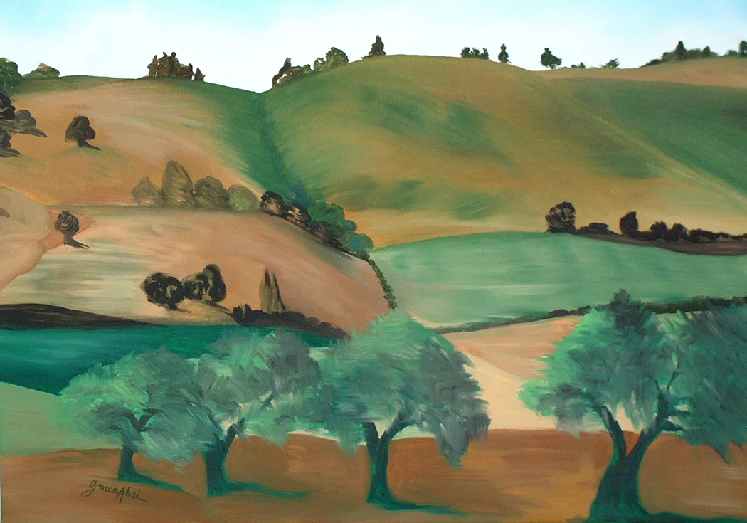 Absi Grace California hills Oil Painting on canvas