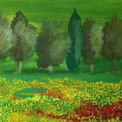 Absi Grace Field of Poppies Oil Painting on Canvas