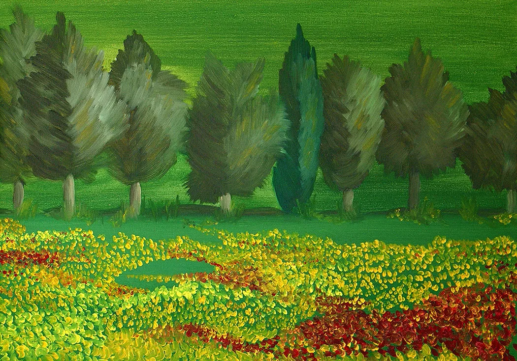 Absi Grace Field of Poppies Oil Painting on Canvas