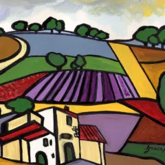 Absi Grace La provence Acrylic Painting on Paper