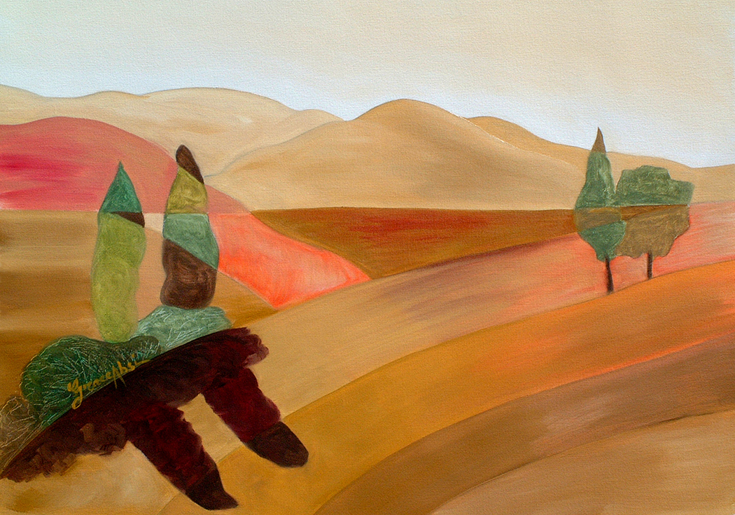 Grace Absi Mountain View 2002 Oil Painting on Canvas