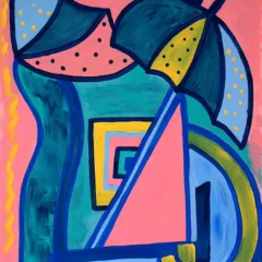 Absi Grace Rain Acrylic Painting on Arches paper