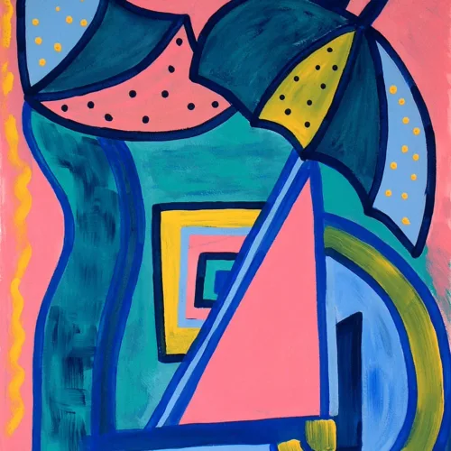 Absi Grace Rain Acrylic Painting on Arches paper