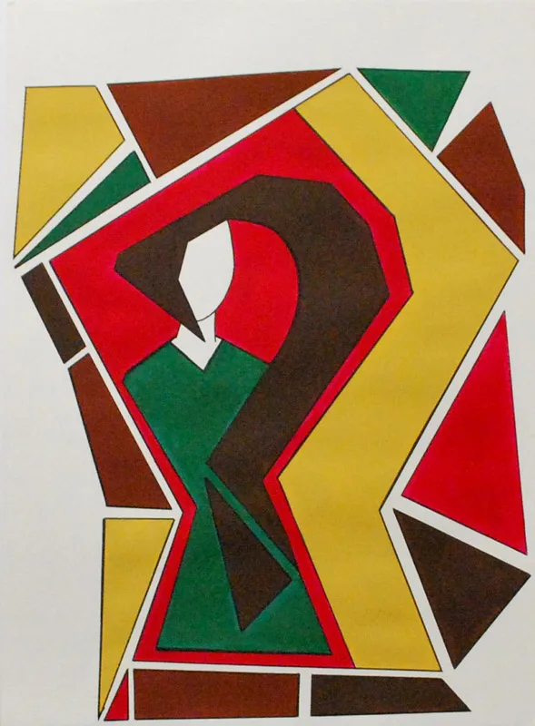 Grace Absi Question Mark Acrylic 2014 Painting on arches paper