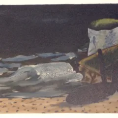 Braque Lithograph La Vague, Varengeville 1968