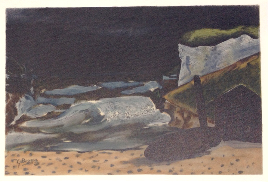 Braque Lithograph La Vague, Varengeville 1968