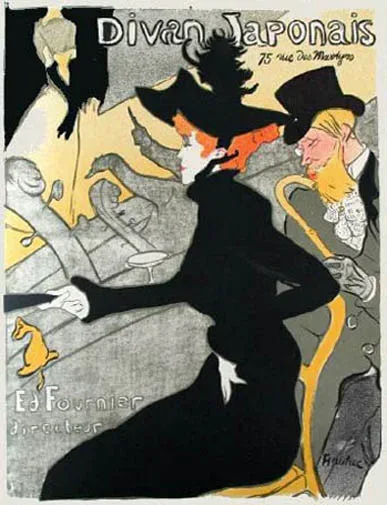 Lautrec Lithograph Divan Japonais, Mourlot 1966