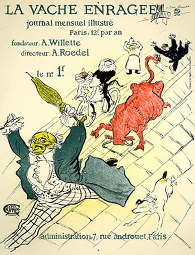 Toulouse Lautrec Lithograph 26, La vache enragee