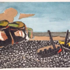 Braque "Les Barques bleues" Lithograph printed 1968