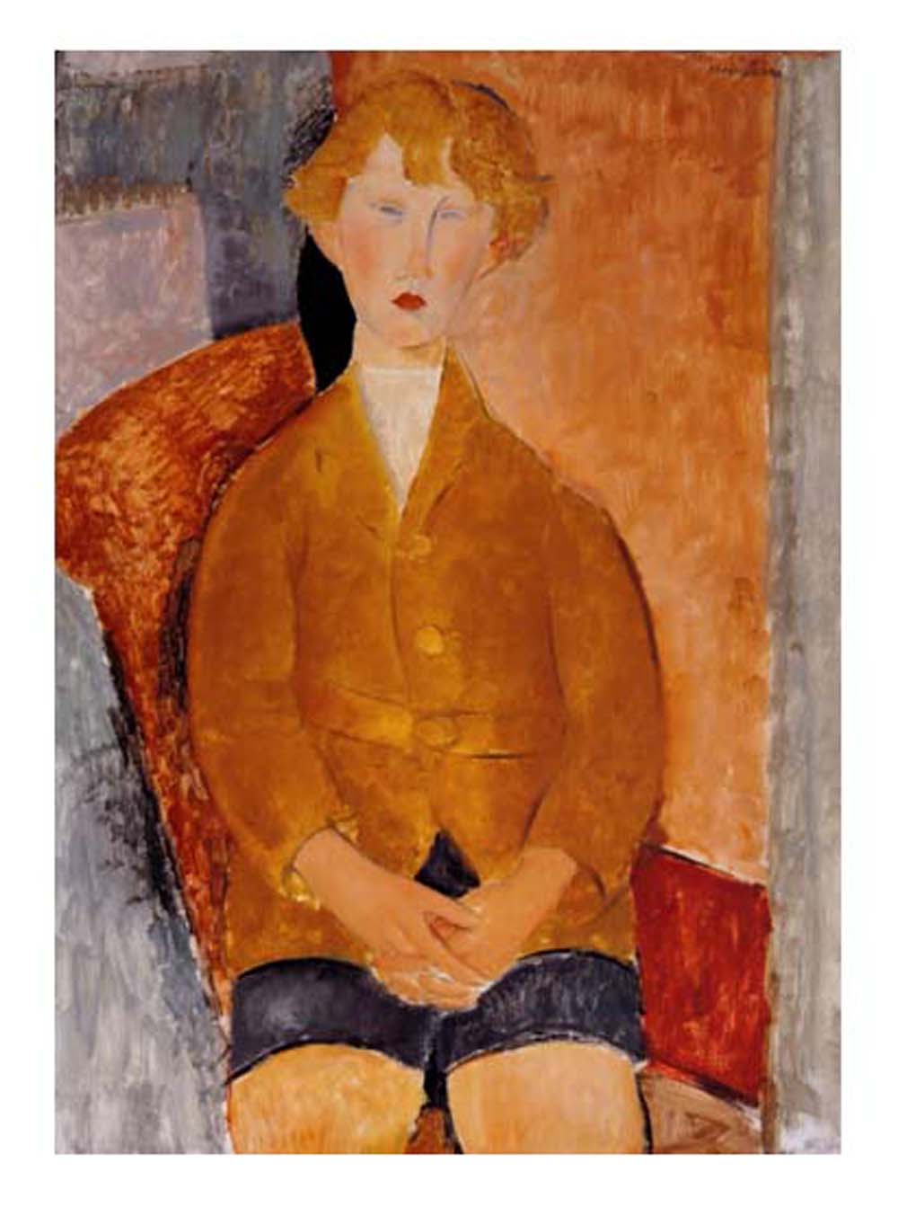 Modigliani Boy in short pants L.E. Giclee