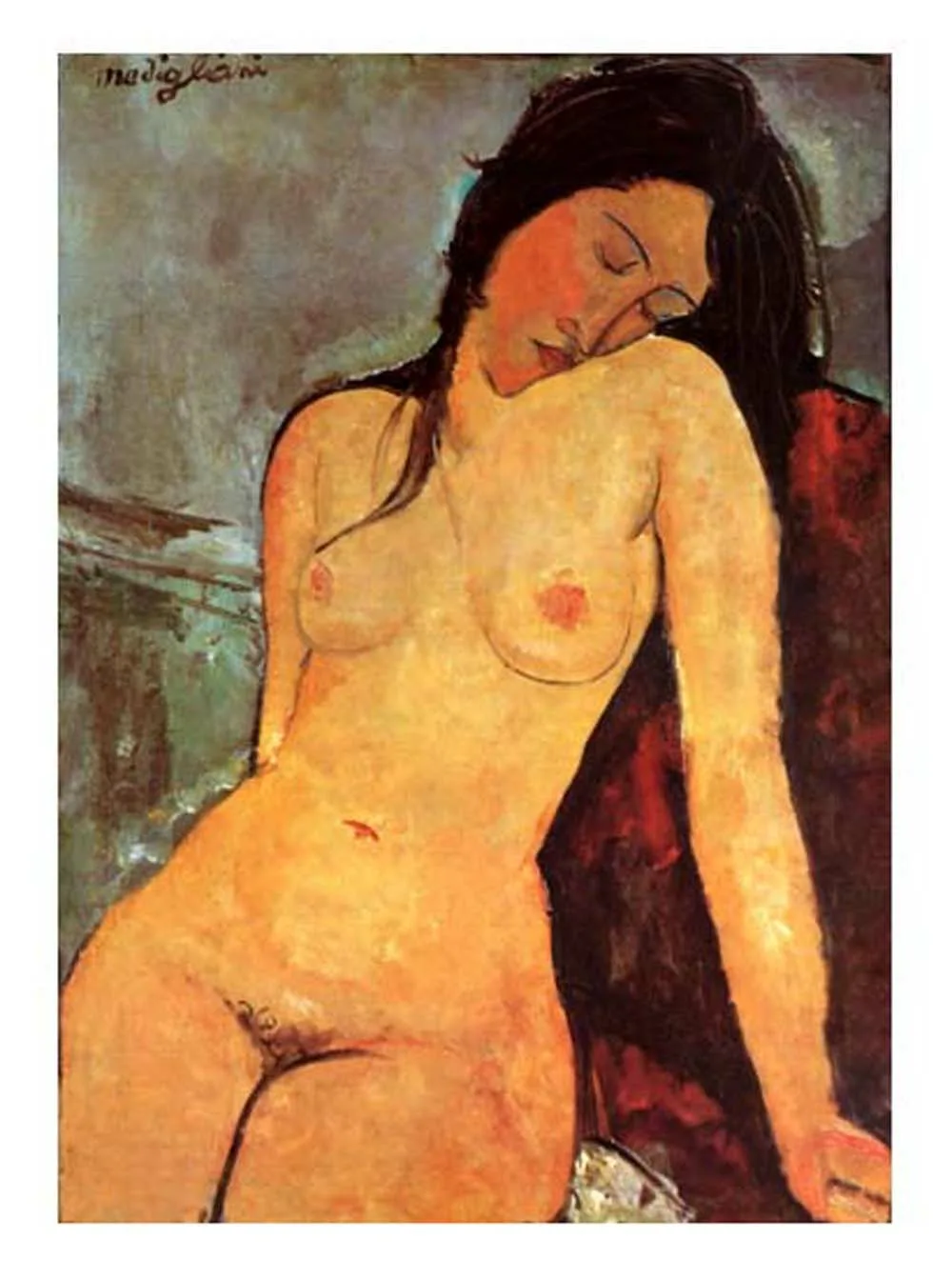 Modigliani Seated nude 2, L.E. Giclee