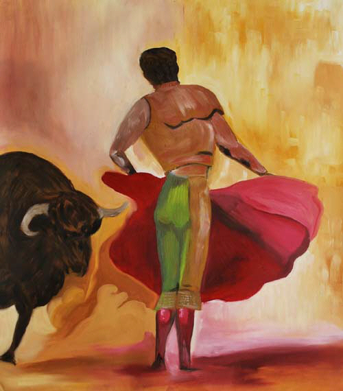 Grace Absi Toro y Torero 1 Oil Painting on Canvas