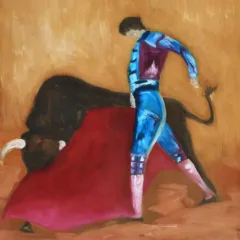 Grace Absi Toro y Torero 2 Oil Painting on canvas