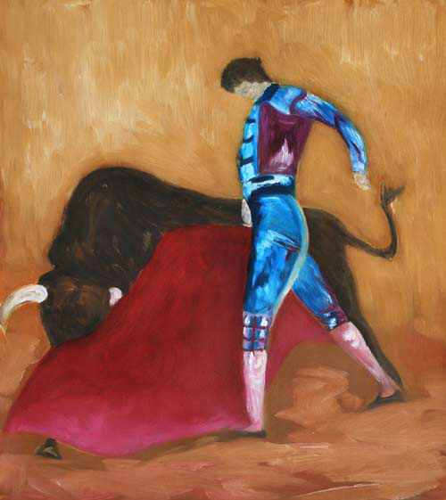 Grace Absi Toro y Torero 2 Oil Painting on canvas