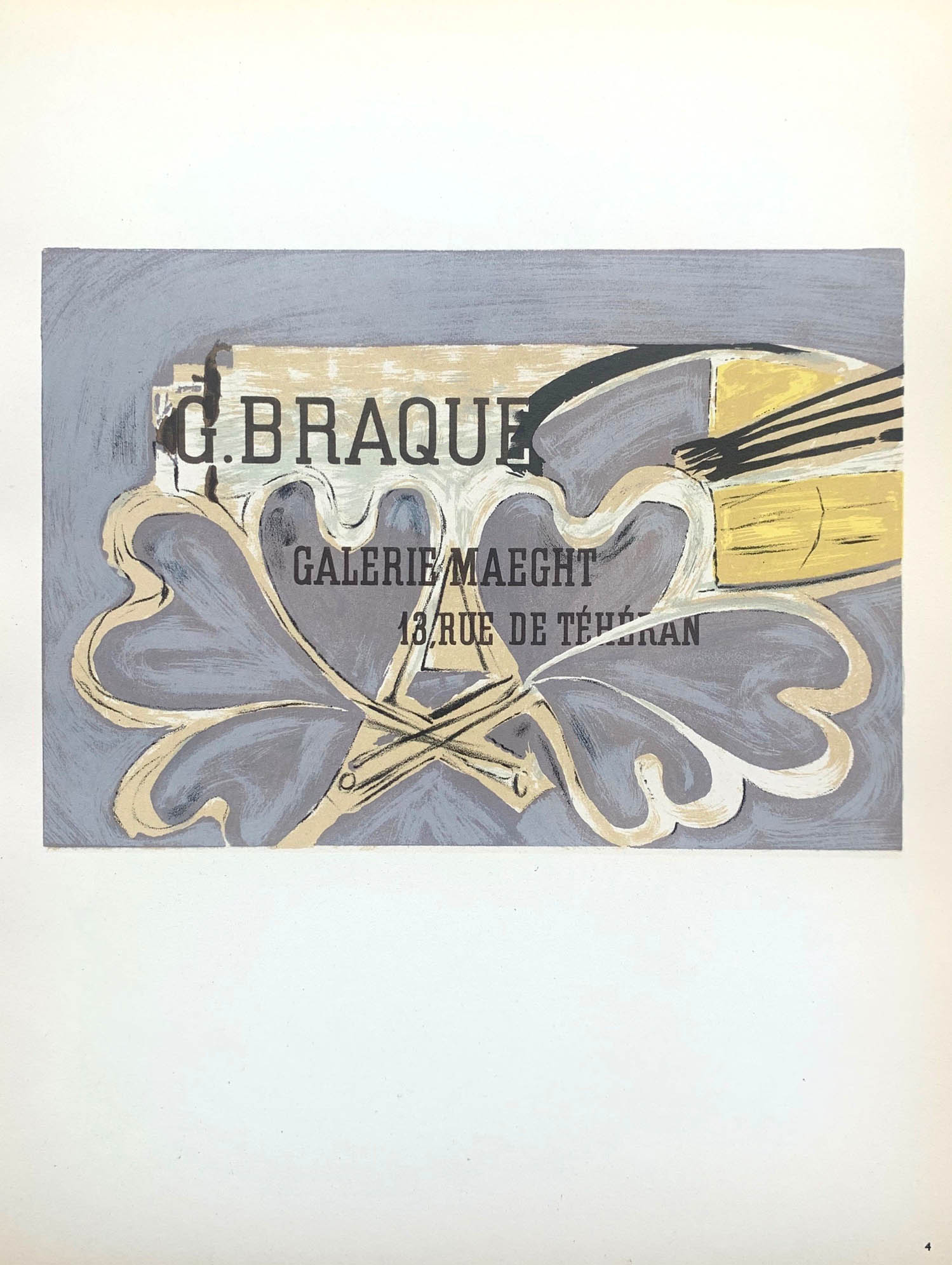 Braque lithograph, Galerie Maeght