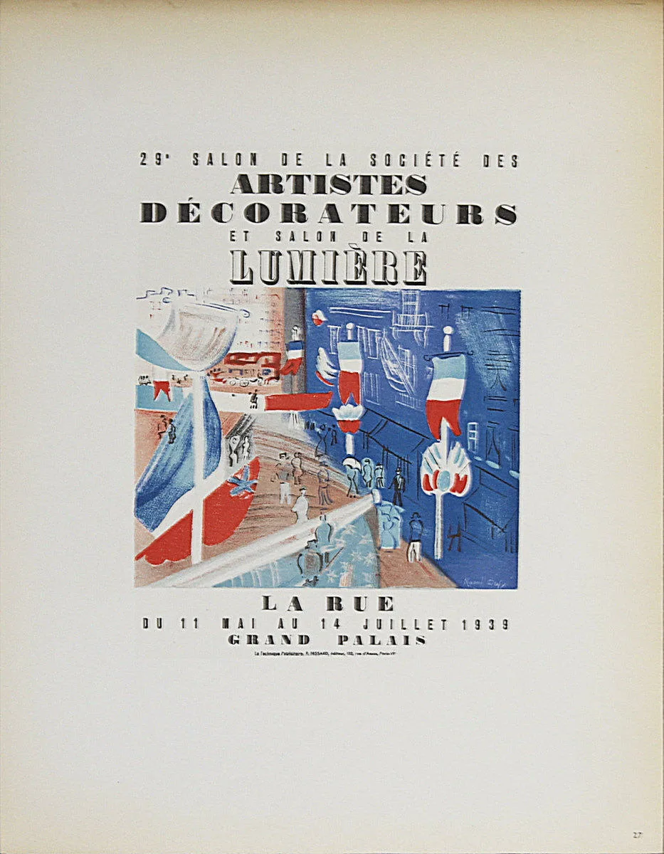 Dufy Lithograph 27, Salon des artistes, 1959