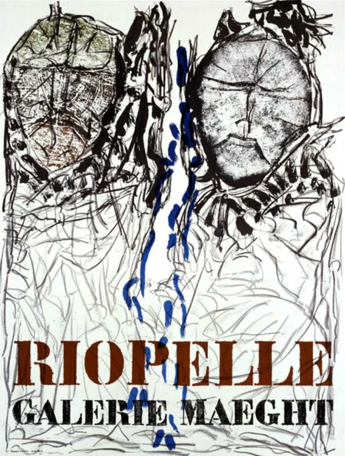 Riopelle Jean-Paul, Visage 1974, Poster Original Lithograph