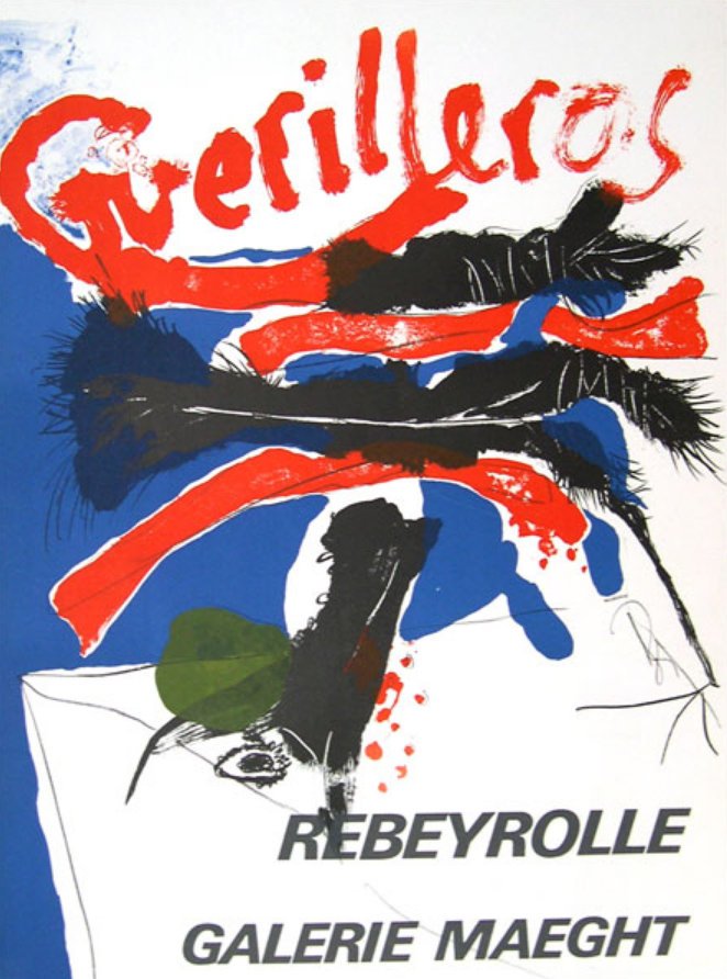 Rebeyrolle Guerilleros, Poster Lithograph modern art