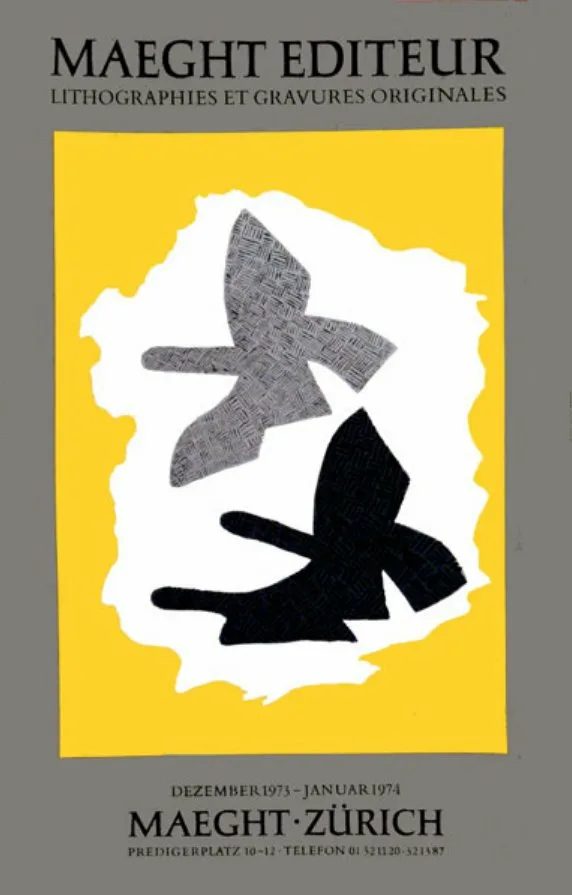 Braque "Zurich 1973" Poster Lithograph