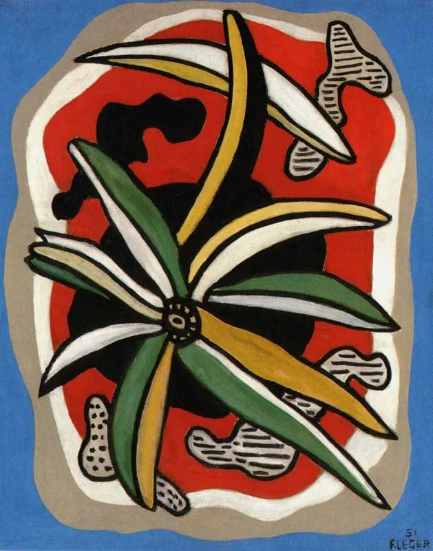 Leger, La Fleur Sur Fond Rouge, Numbered Giclee