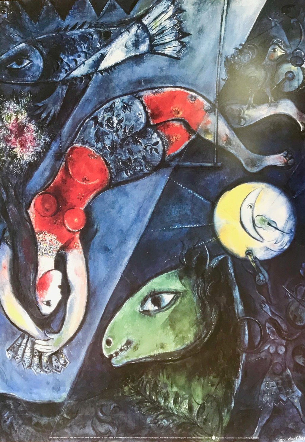 Chagall Poster "Le cirque bleu"