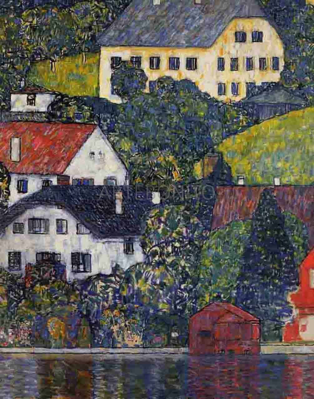 Klimt, Houses on Unterach, Limited Edition Giclee