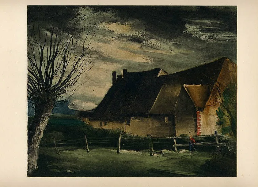 Vlaminck Lithograph 23, House folle 1958