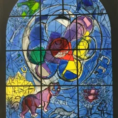 Chagall Lithograph, Cover Jerusalem windows