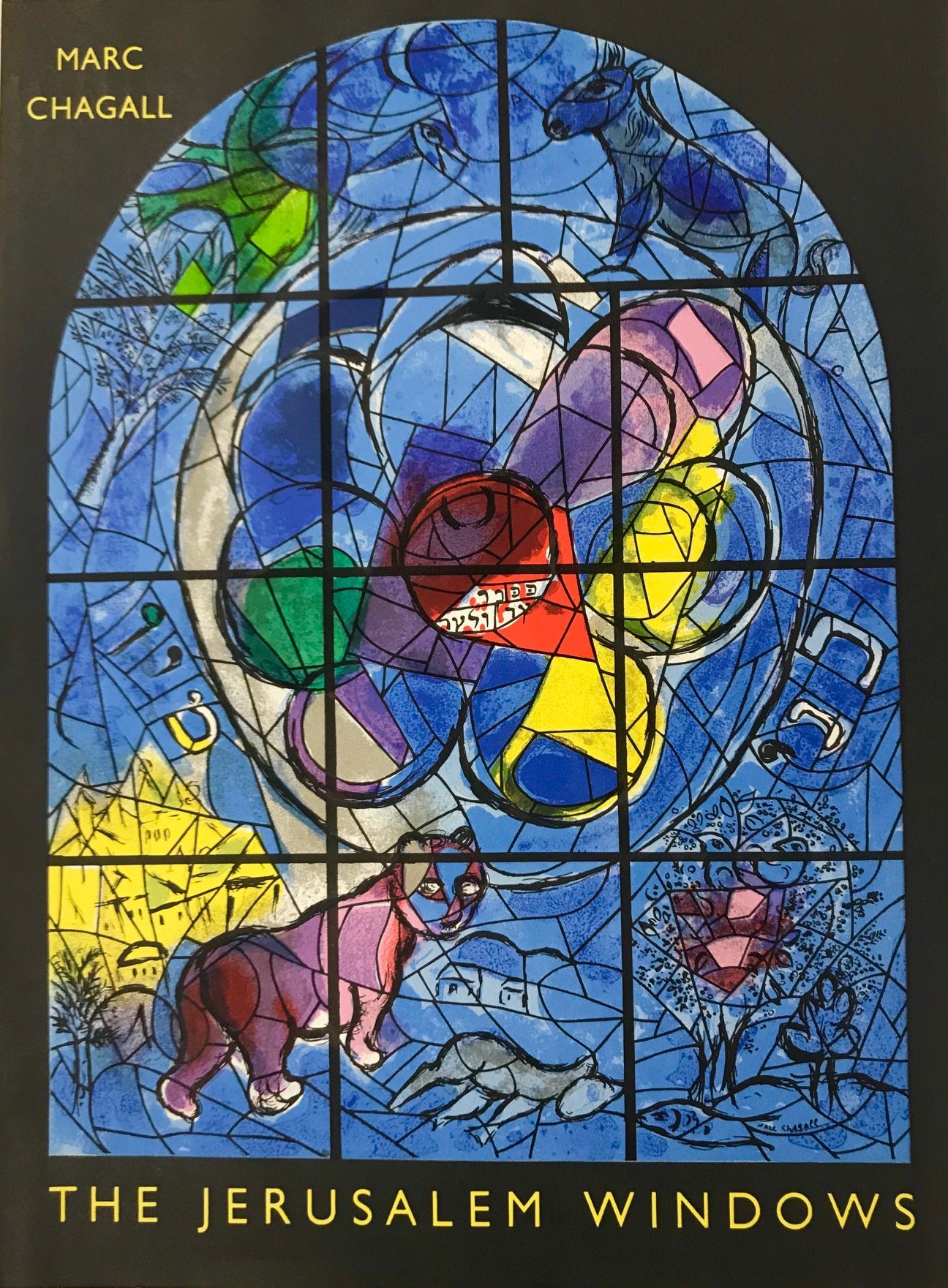 Chagall Lithograph, Cover Jerusalem windows