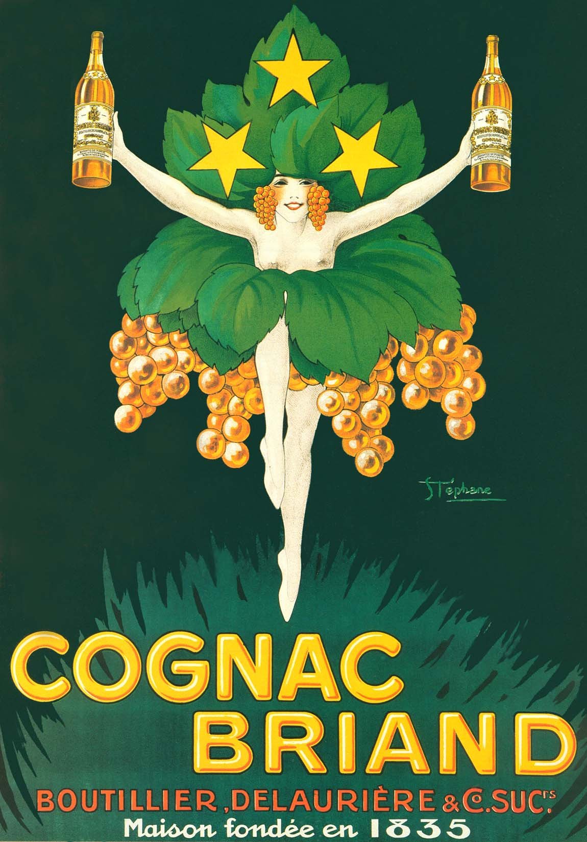 Poster, Cognac Briand, Giclee on watercolor paper