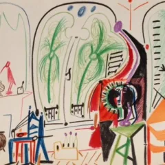 Picasso Sketchbook Lithograph No 5, dated 8/11/1955