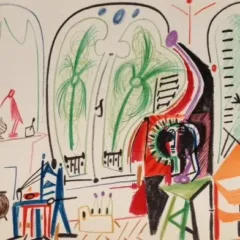 Picasso Sketchbook Lithograph No 5, dated 8/11/1955