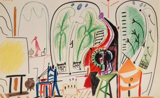 Picasso Sketchbook Lithograph No 5, dated 8/11/1955