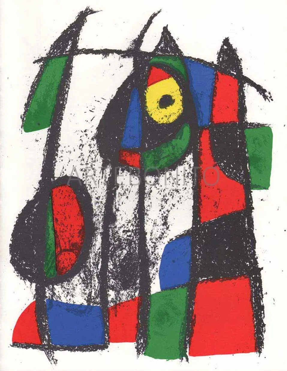 Miro Original Lithograph V2-7 Mourlot 1975