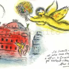 Chagall Homage a Garnier Lithograph signed Paris Opera