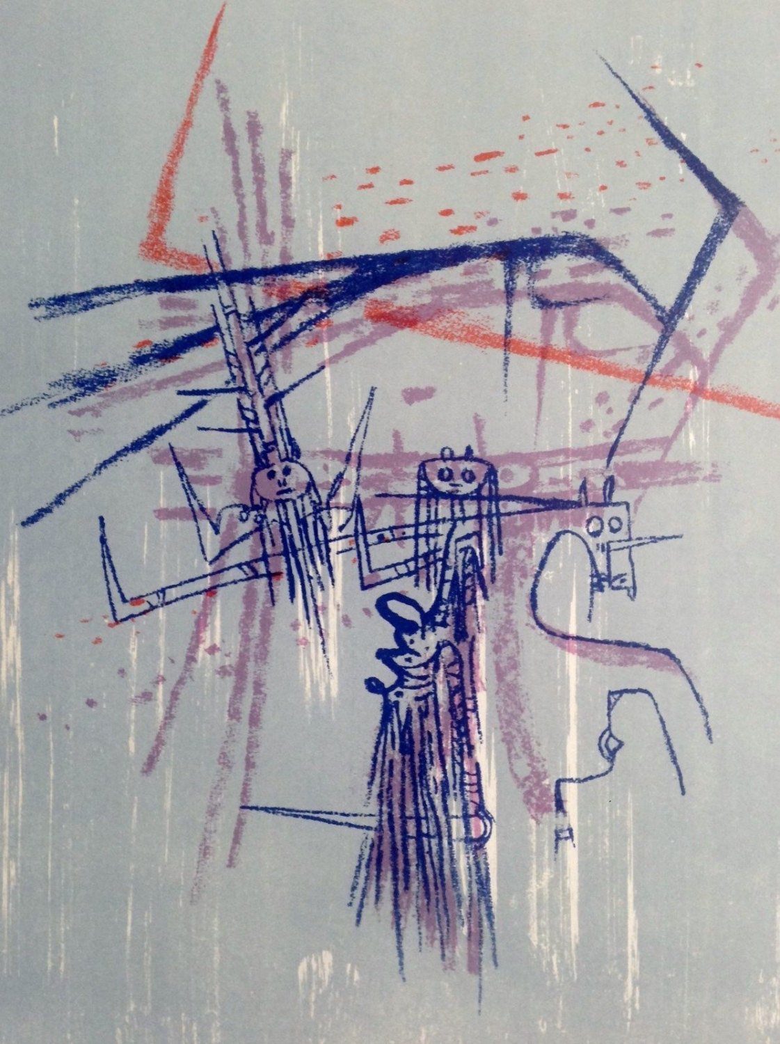 Wifredo Lam Lithograph, Les affinites ambigues, XX siecle 1963