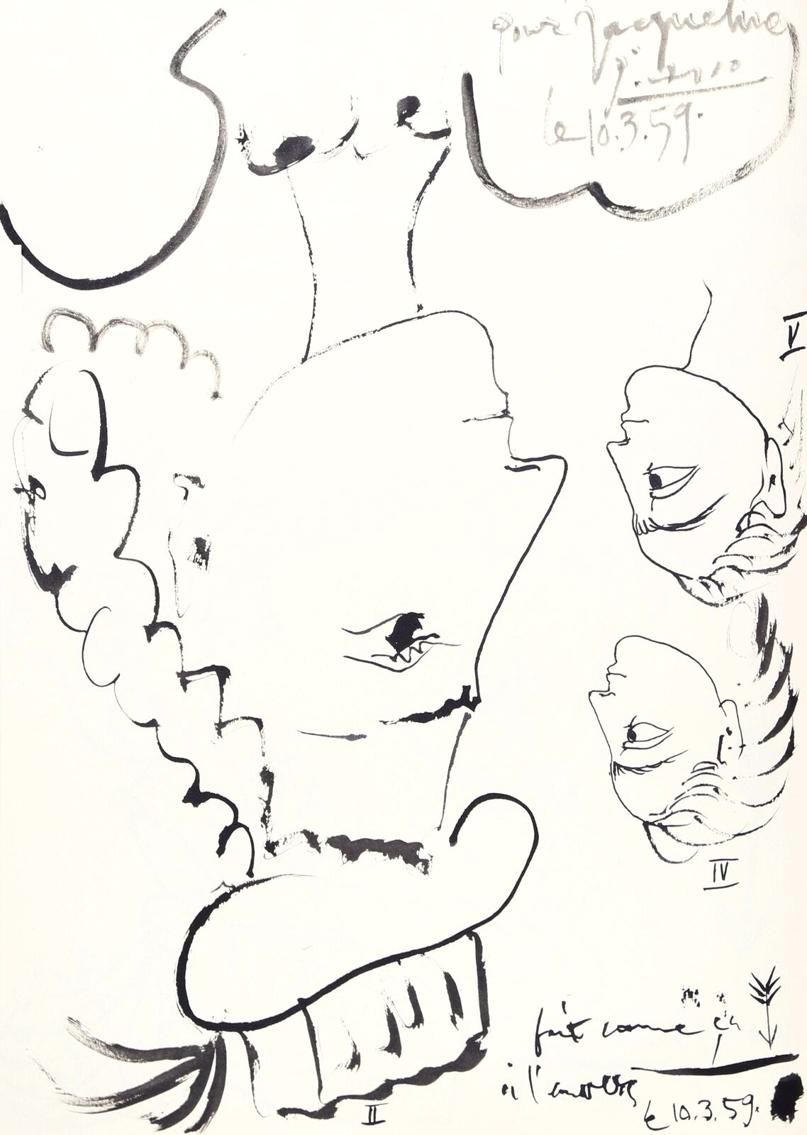 Picasso Toros y toreros No. 4- 5 dated 10/3/59
