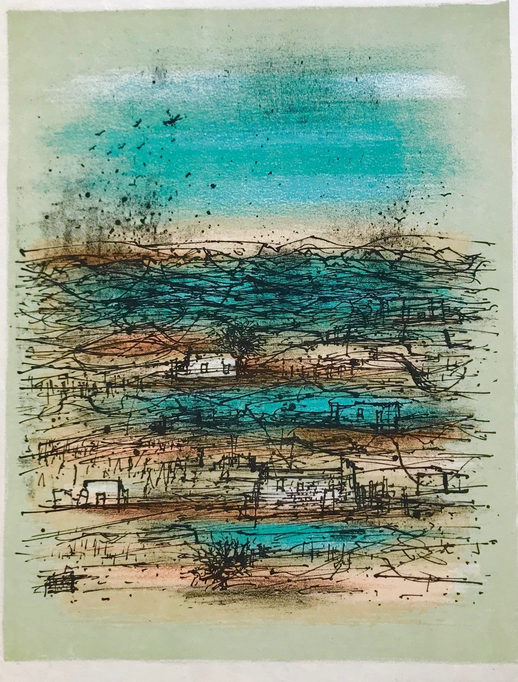 Jean Carzou Original Lithograph 12, Mourlot 1962