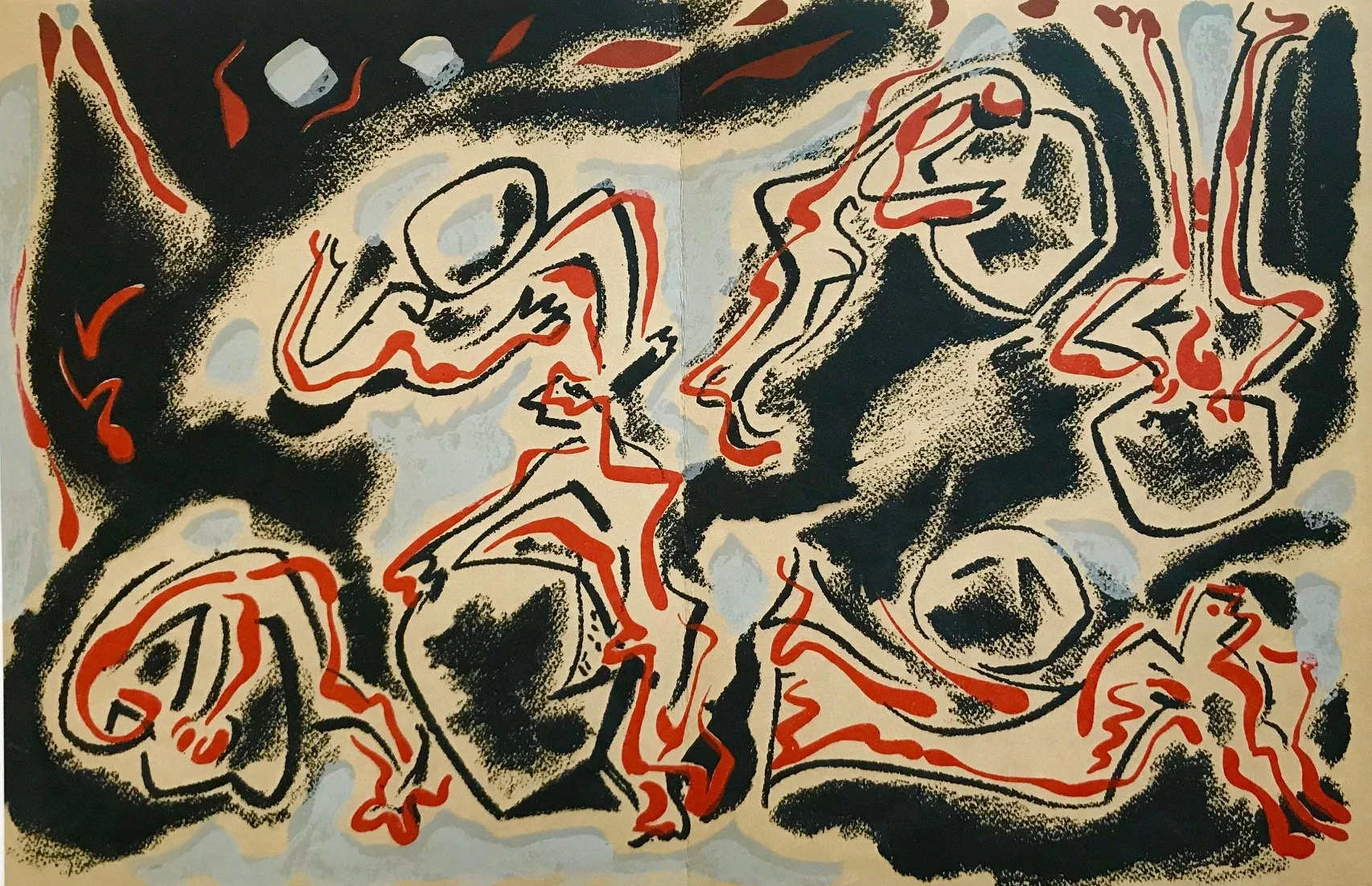 Andre Masson Original Lithograph, Untitled 9