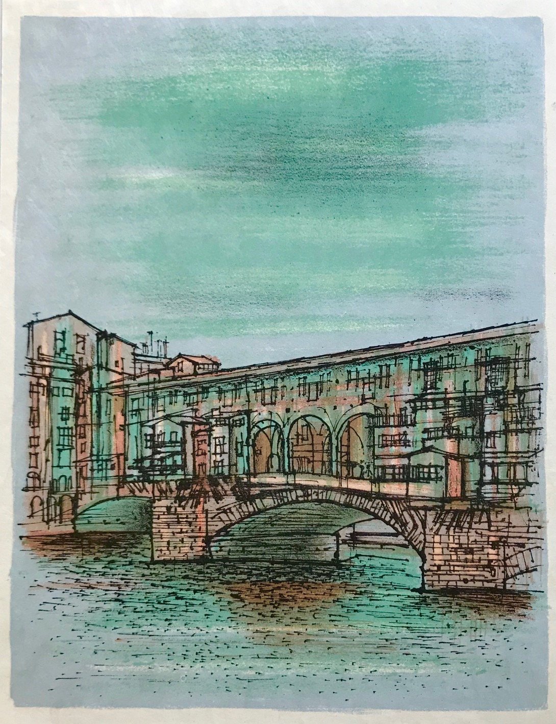 Jean Carzou Original Lithograph 15, Mourlot 1962
