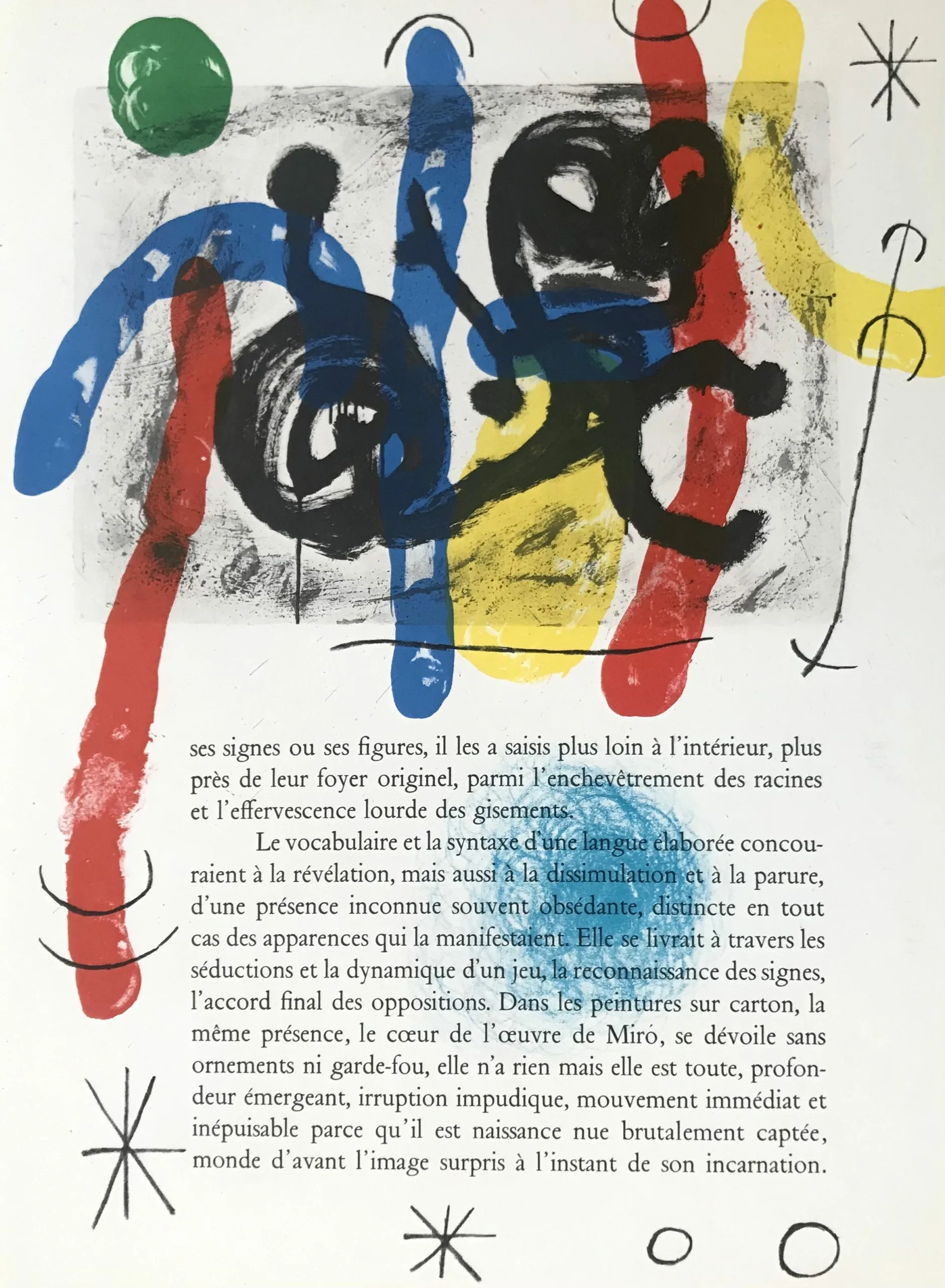 Miro Lithograph DM16151h Derriere le Miroir 1970