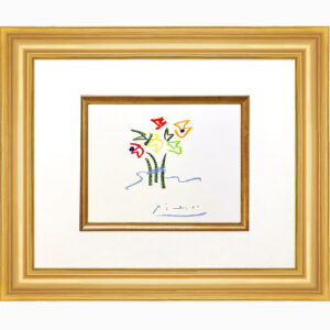 Framed Pablo Picasso Lithograph 65, Floral 1968