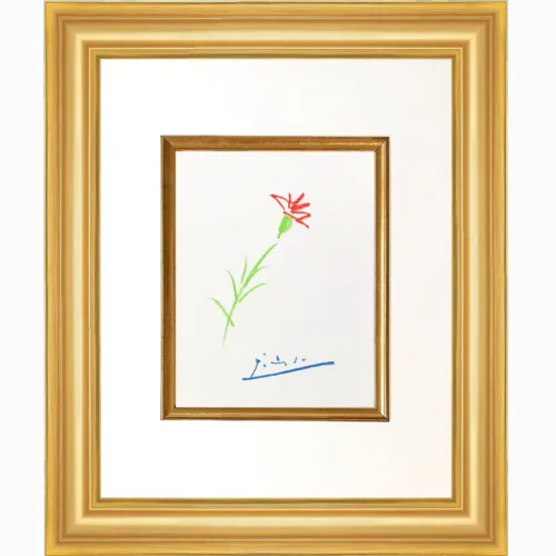 Picasso Framed Lithograph 69 The Booded 1968