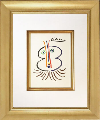 Framed Pablo Picasso Lithograph 129, The Grat Noble 1968
