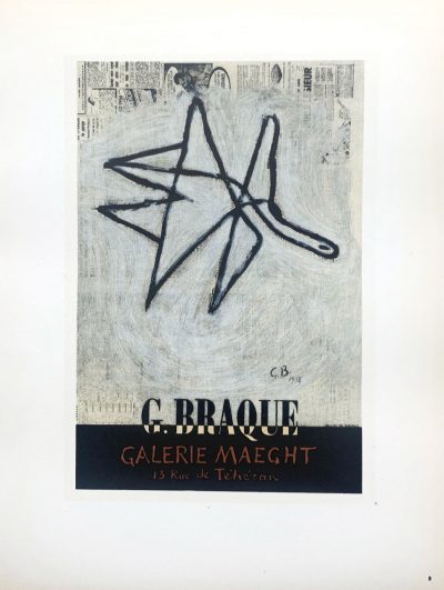 Braque Lithograph 8, Braque Maeght Gallery, Art in posters