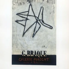 Braque Lithograph 8, Braque Maeght Gallery, Art in posters