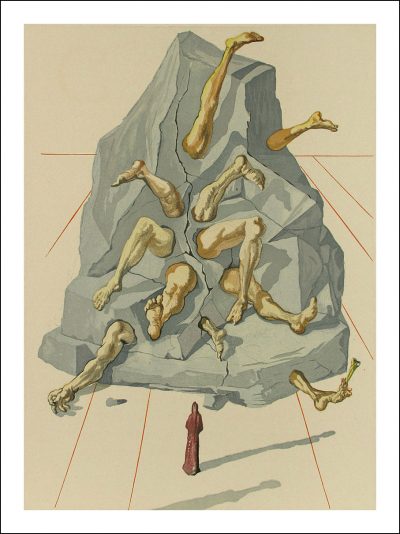 Salvador Dali Woodcut Hell 19 The simonists