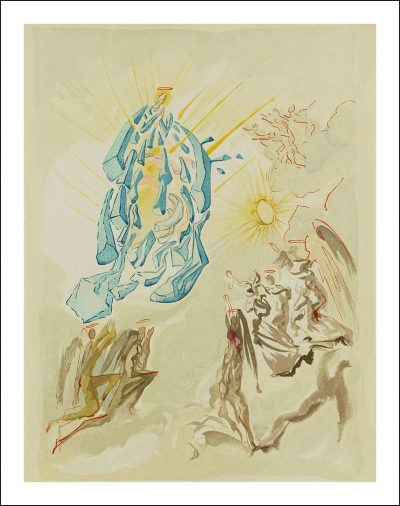 Salvador Dali, Paradise 26 1960 Dali woodcut Paradise 26 - Dante regains his sight Divine Comedy
