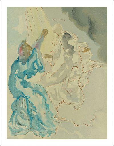 Salvador Dali Woodcut Paradise 5 View of Beatrice